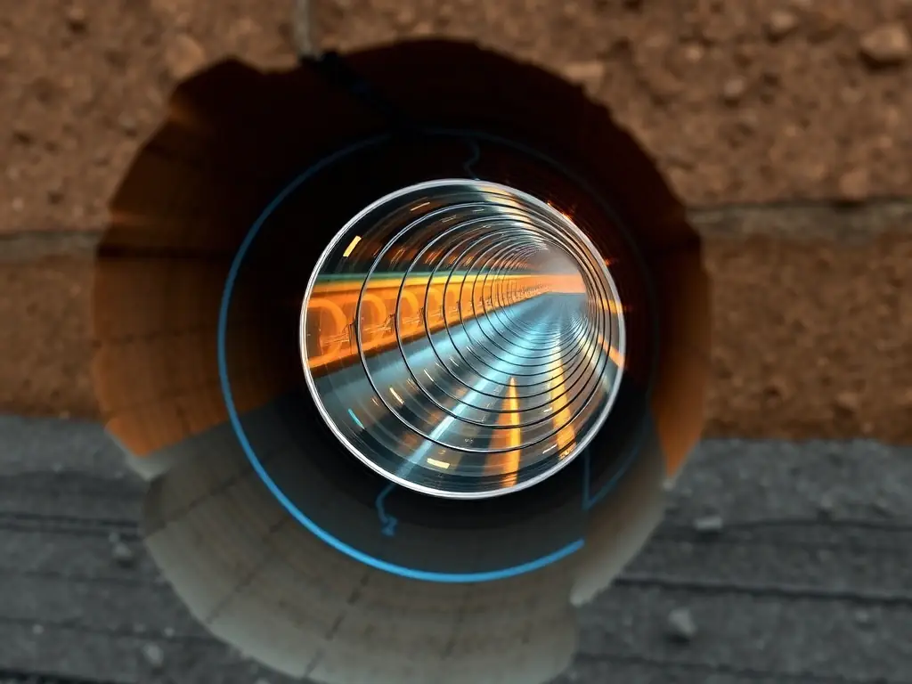 A 3D model of a pipeline generated by PipeSnap, highlighting the detailed and accurate representation of underground infrastructure.
